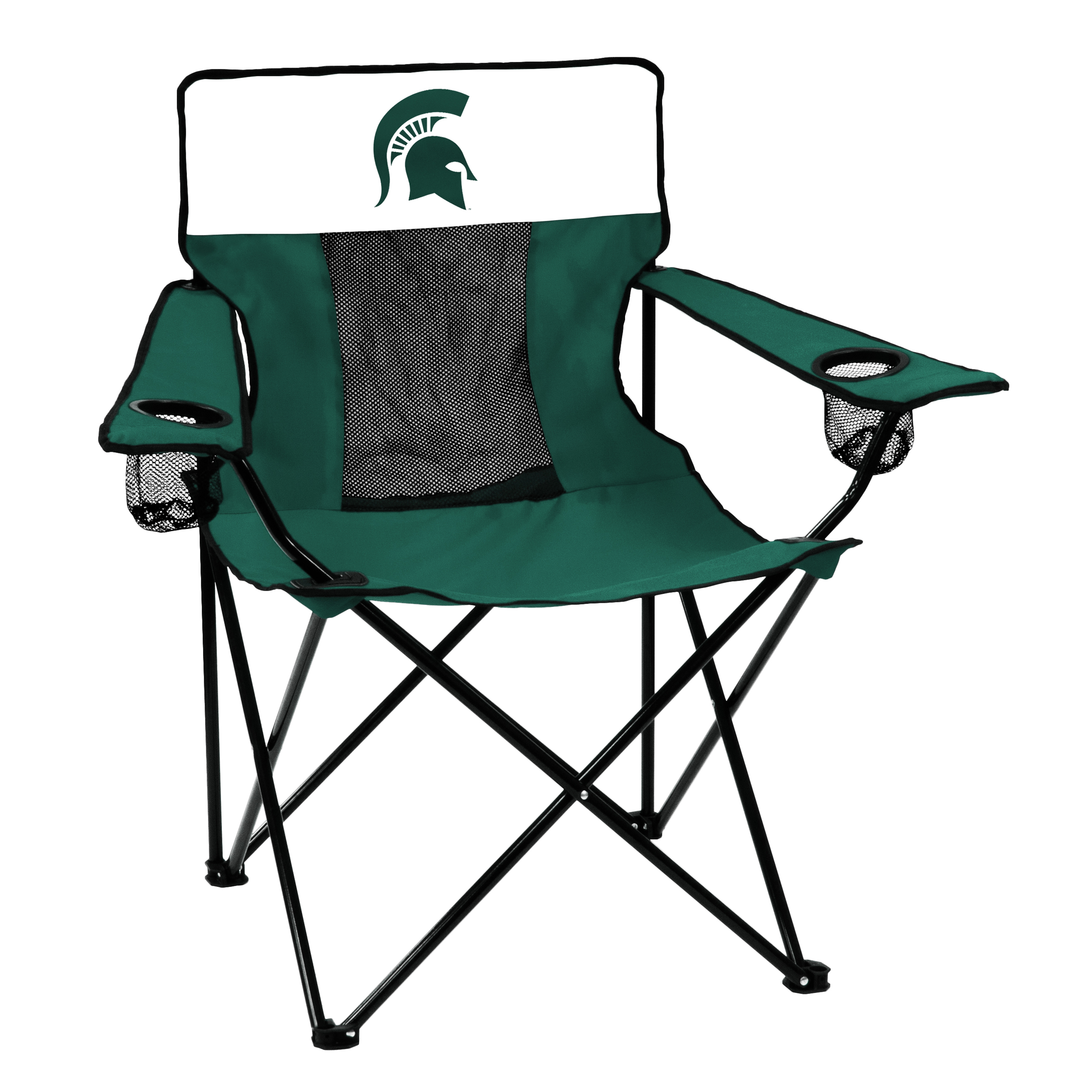 テーブル・チェア・ハンモック Undefeated Tailgate Chair Olive Michigan State Spartans Pro Tailgate Outdoor Folding Chair